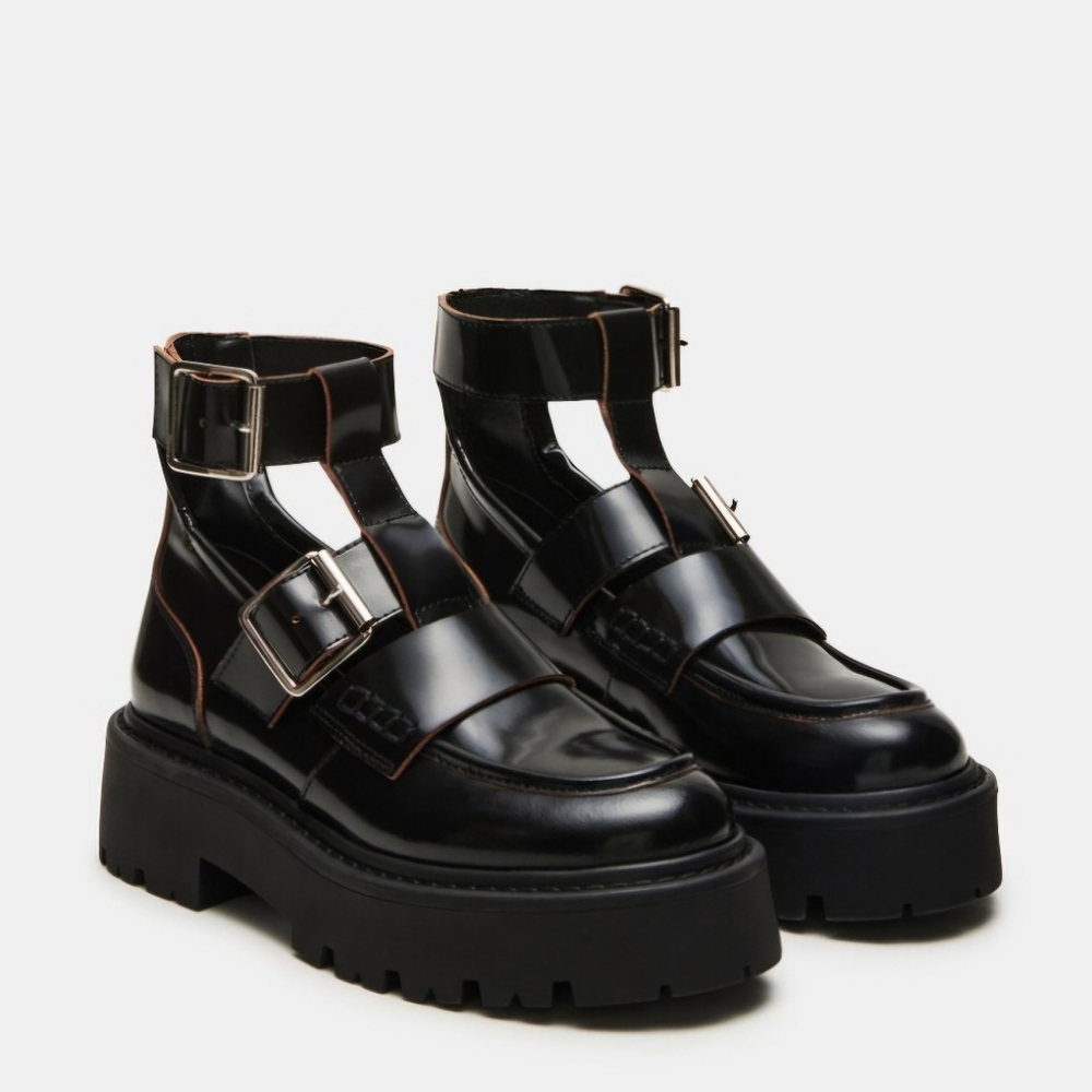 Steve Madden Rogue Black Box Leather